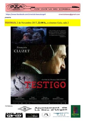 Film 'Testigo' a Cineclub La Seu d'Urgell