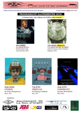 Programació trimestral del Cineclub la Seu d'Urgell