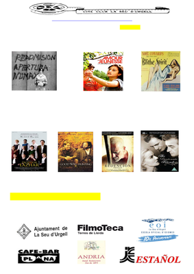 Cineclub - Programació 2012