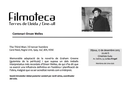 CineClub La Seu - Orson Welles