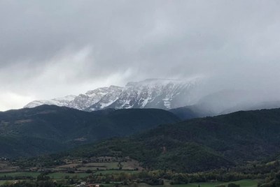 El Cadí des de Castellciutat, aquest dimecres a la tarda (Foto: Ignasi Cervera)