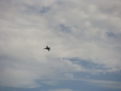 Avió militar sobrevolant la Seu 2012