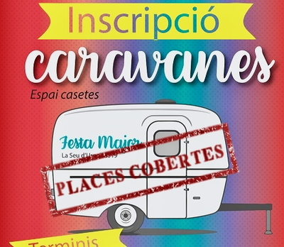 Inscripció de caravanes per al recinte de Casetes de la Festa Major de la Seu