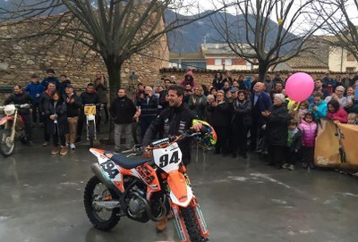 Benvinguda a Jaume Betriu a Coll de Nargó després del Dakar 2020