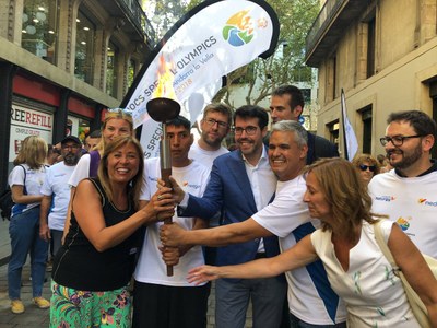 Inici del recorregut de la flama dels Jocs Special Olympics 2018 (Foto: SOC)