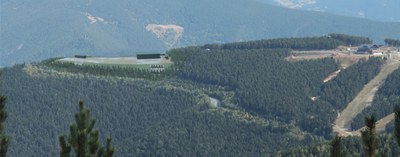 Recreació del futur heliport nacional d'Andorra, a la Caubella (Govern d'Andorra)