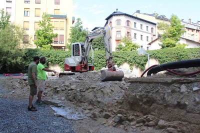 Treballs al jaciment arqueològic del Pati de les Monges de la Seu (Foto: Ajuntament de la Seu)