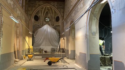 Obres a la capella de la Pietat de la Catedral de la Seu d'Urgell