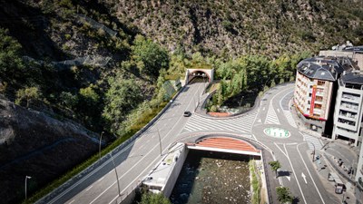 Simulació de com serà la boca sud del el túnel de Rocafort (Foto: Govern d'Andorra)