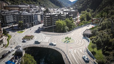 Simulació de com serà la boca nord del túnel de Rocafort, a Sant Julià de Lòria (Imatge: Govern d'Andorra)
