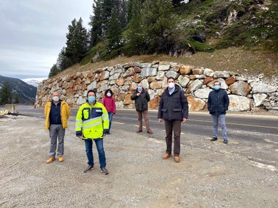 Visita d'obres a l'eixamplament de la C-28 entre el revolt de Tonhon i el límit amb el Pallars Sobirà (TES)