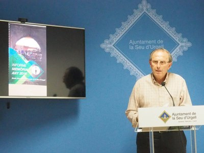 Àngel Rúbio, a l'Ajuntament de la Seu