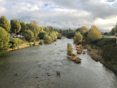 El riu Segre al pas per la Seu d'Urgell