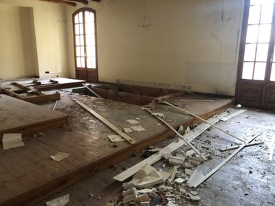 Imatge actual de l'interior dels antics jutjats de la Seu d'Urgell