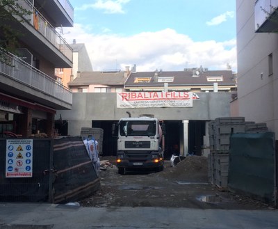 Obres de construcció del nou magatzem per a les brigades municipals de la Seu