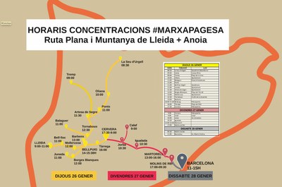 Recorregut de la Marxa Pagesa