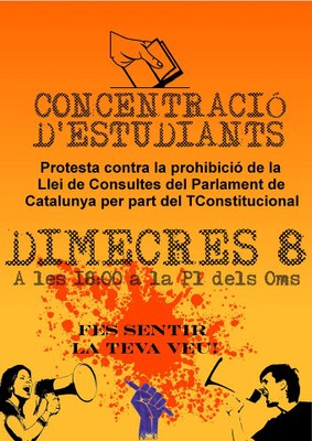 9-N - Concentració d'estudiants 08.10.14