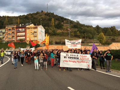 Manifestació a la Seu contra la intervenció de l'Estat espanyol a Catalunya