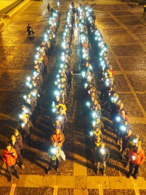 Manifestació a la Seu pels 3 mesos d'empresonament dels Jordis 
