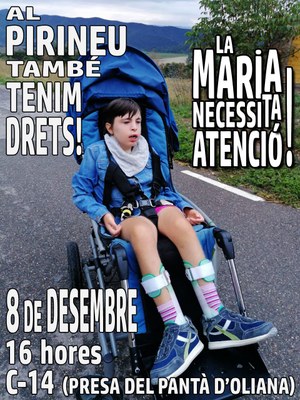 Concentració a Peramola per reclamar solucions per a una nena amb necessitats especials
