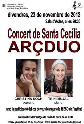 Cartell concert Santa Cecília - Ies Joan Brudieu