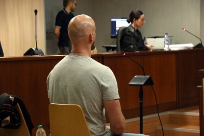 L'exprofessor de Vielha condemnat per abusos a una menor, durant el judici celebrat el mes passat (Foto: ACN)