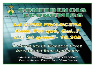Montferrer - Cartell xerrada econòmica