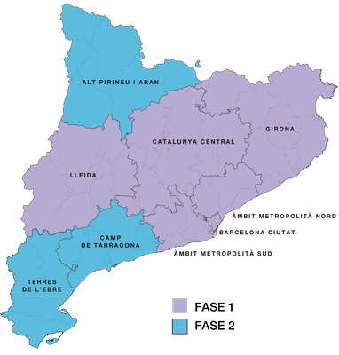 Noves fases de desescalada a Catalunya a partir del 25.05.20 (Departament de Salut)