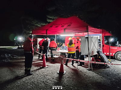 Recerca del boletaire desaparegut a Bóixols (Foto: Bombers)