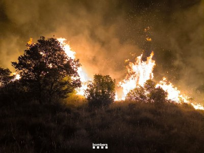 Foc a Castell de Mur (Foto: Bombers)