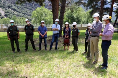 Presentació del conveni entre Endesa i els Agents Rurals, al pantà de la Torrassa (Foto: ACN)
