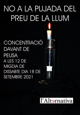 Concentració sobre la pujada de la llum