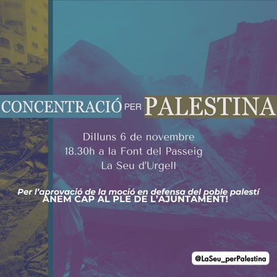 Concentració en suport a Palestina a la Seu d'Urgell