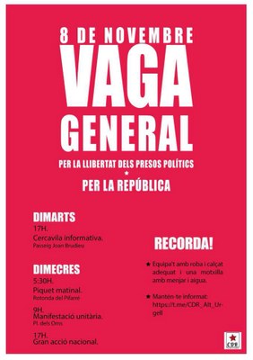 Vaga general 8-N (CDR Alt Urgell)
