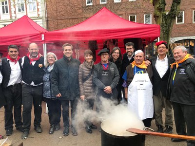 Membres de la Confraria de Sant Antoni, a l'Aplec Internacional 2019, a Copenhaguen (Foto: A.Batalla)
