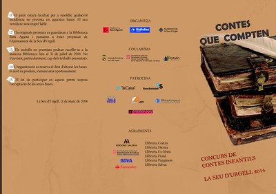 Contes que compten 2014 - Tríptic