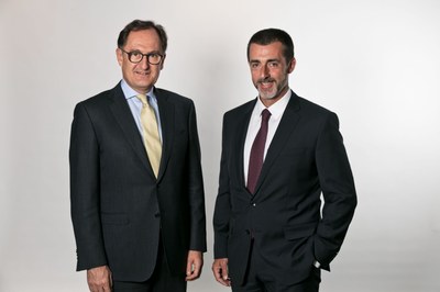 Xavier Cornella, conseller executiu i director general de Crèdit Andorrà, i Antoni Pintat, president del consell d'administració (Foto: Crèdit Andorrà)