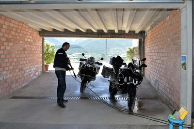 Punt de rentat per a motos al Cerdanya Ecoresort