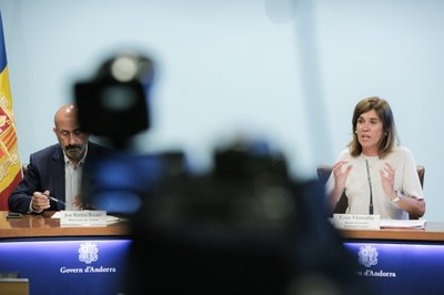 Roda de premsa de presentació de les mesures de prevenció a les escoles (Foto: Govern Andorra)