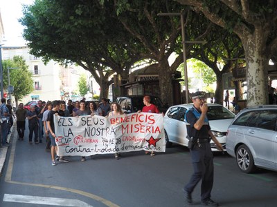 Manifestació en contra de la Trobada Empresarial 2015