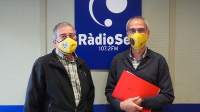 Pere Mentruit i Joan Gurrera, als estudis de RàdioSeu