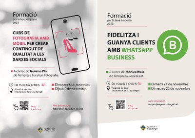 Cursos formatius sobre fotografia amb el mòbil i aprofitament de xarxes socials, a la Seu
