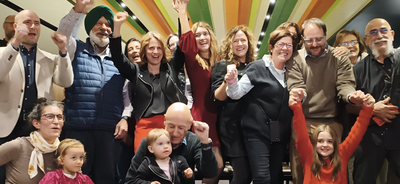 Rosa Gili celebra amb la llista de Consens la victòria a les eleccions comunals d'Escaldes-Engordany (Foto: Consens)
