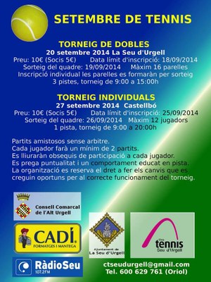 Tennis - Torneig de dobles 2014
