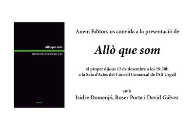 Presentació a la Seu del llibre 'Allò que som' (Anem Editors)