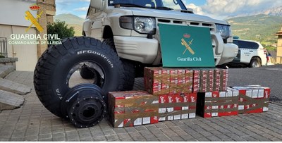 Decomís de tabac en un vehicle amb matrícula andorrana