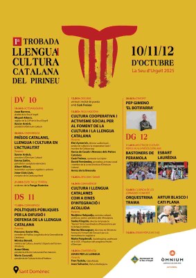 Cartell de la 1a Trobada de Llengua i Cultura Catalana del Pirineu, a la Seu d'Urgell