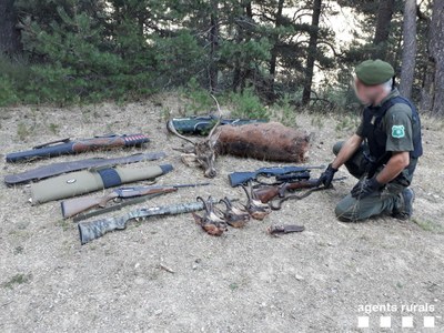 Acció dels Agents Rurals contra la caça furtiva a l'Alt Urgell
