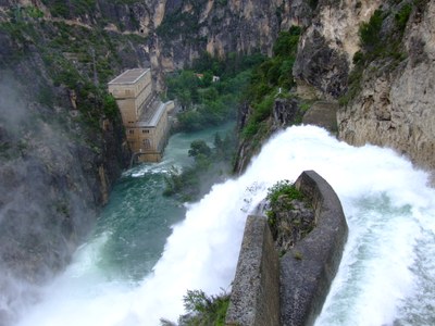 Desembassament a la central hidroelèctrica del pantà de Camarasa (Endesa)