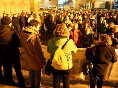 Concentració a la Seu per reclamar l'alliberament de Junqueras, Forn, Sànchez i Cuixart